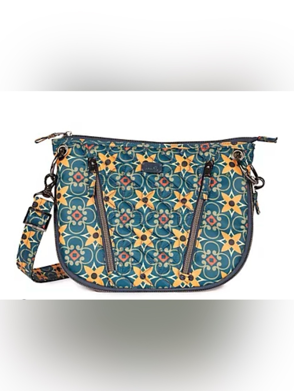 The Lug Swivel Convertible Crossbody Bag in the Tiles Teal